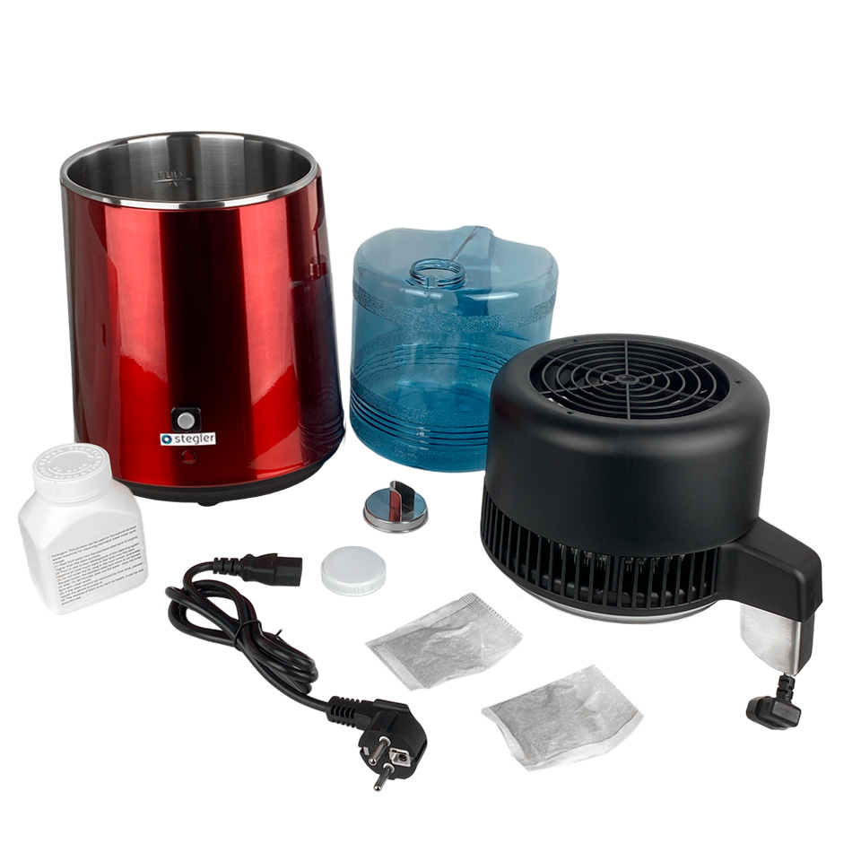 Дистиллятор лабораторный Stegler BL9901 (корпус красный металлический, водосборник пластиковый)